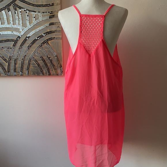 Pink Chiffon Summer Beach Dress - Picture 6 of 9